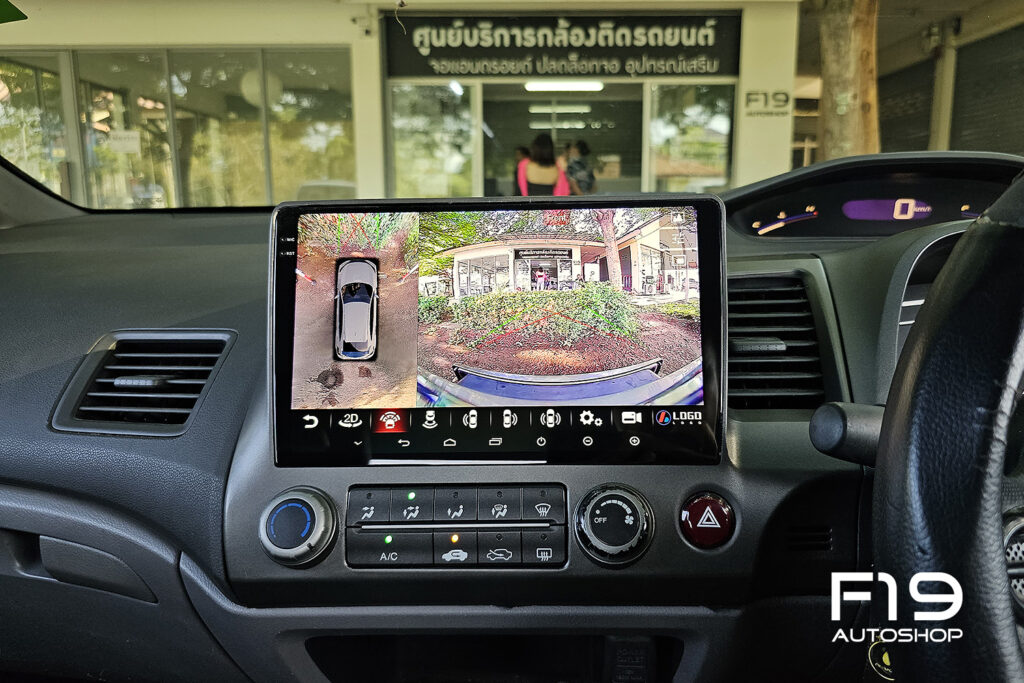 Civic FD ติดตั้งจอ Android รถยนต์ 2k พร้อมกล้องรอบคัน 360 องศา 4k